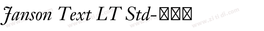 Janson Text LT Std字体转换